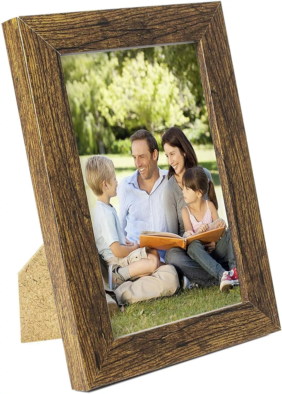 6 x 4 Picture Frame, Brown, Photo Frame, 6” x 4” (15cm x 10cm) - Daily Buy