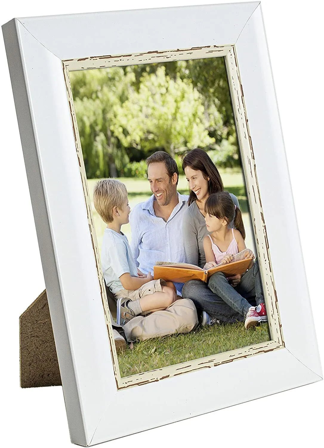 6 x 4 Picture Frame, Vintage White, Photo Frame, 6” x 4” (15cm x 10cm) - Daily Buy