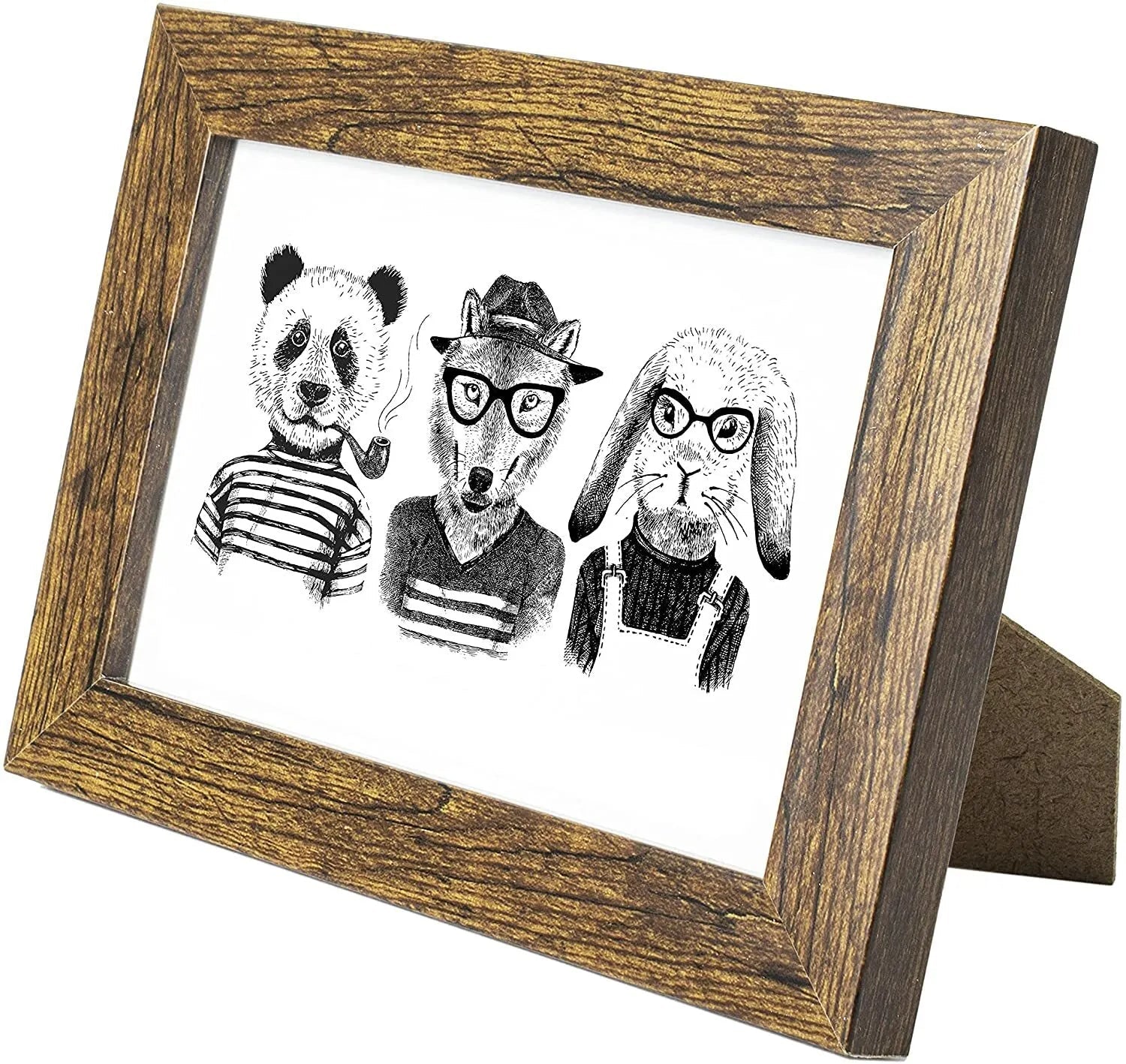 6 x 4 Picture Frame, Set of 2, Brown, Photo Frame, 6” x 4” (15cm x 10cm) - Daily Buy