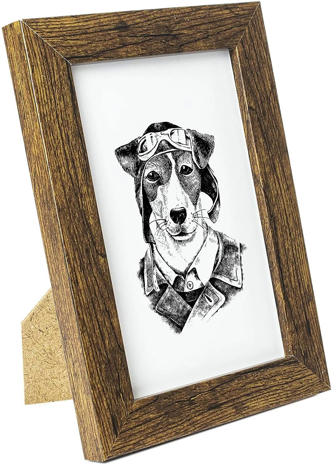 6 x 4 Picture Frame, Set of 2, Brown, Photo Frame, 6” x 4” (15cm x 10cm) - Daily Buy