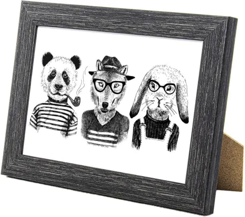 6 x 4 Picture Frame, Set of 2, Charcoal, Photo Frame, 6” x 4” (15cm x 10cm) - Daily Buy