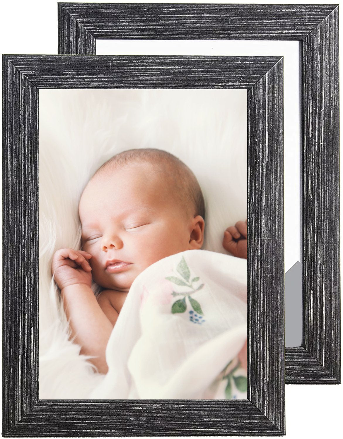 6 x 4 Picture Frame, Set of 2, Charcoal, Photo Frame, 6” x 4” (15cm x 10cm) - Daily Buy