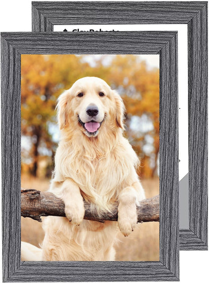 6 x 4 Picture Frame, Set of 2, Dark Grey, Photo Frame, 6” x 4” (15cm x 10cm) - Daily Buy