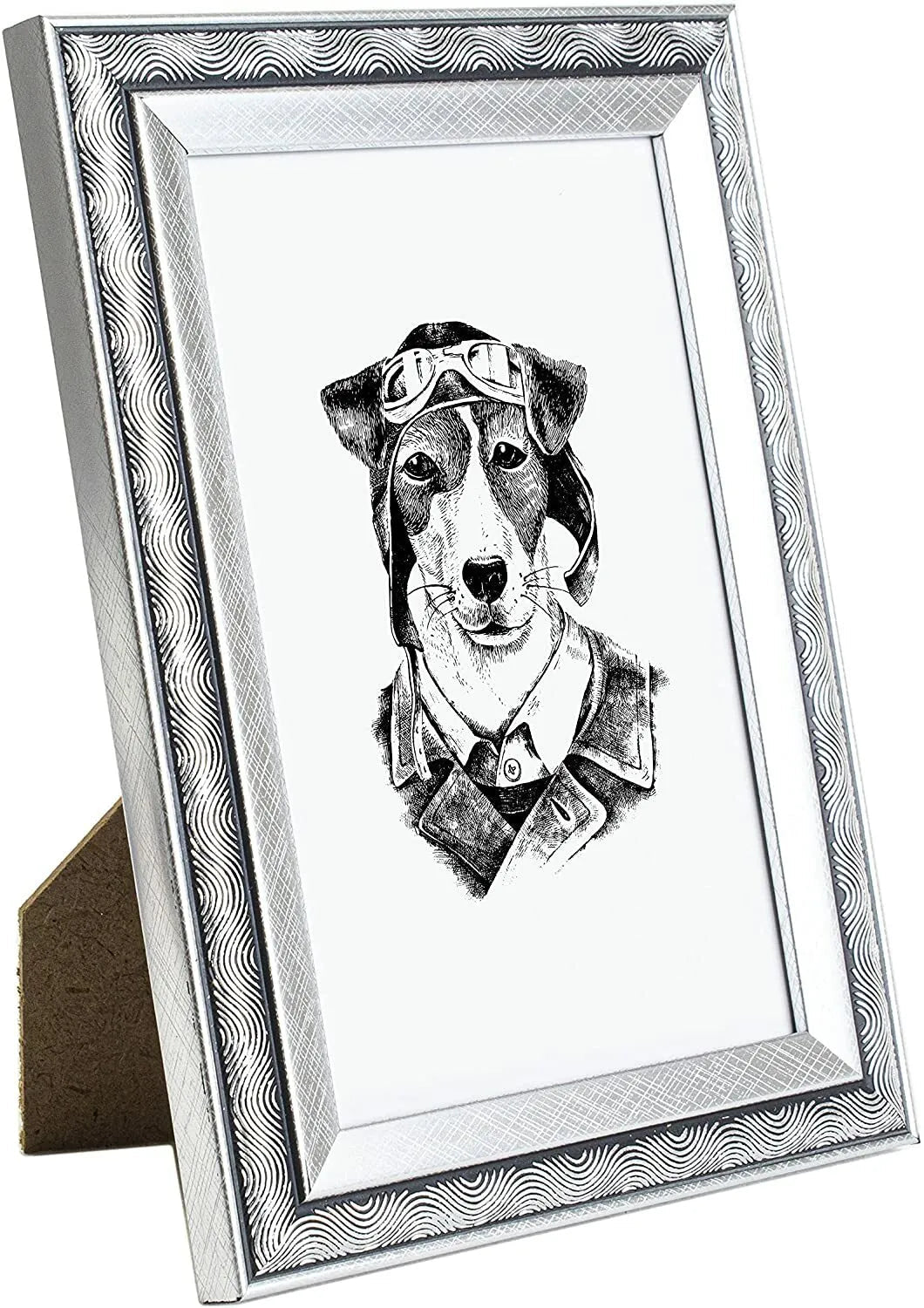 6 x 4 Picture Frame, Set of 2, Silver Swirl, Photo Frame, 6” x 4” (15cm x 10cm) - Daily Buy