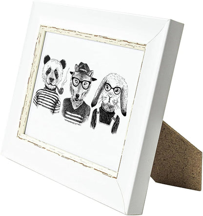 6 x 4 Picture Frame, Set of 2, Vintage White, Photo Frame, 6” x 4” (15cm x 10cm) - Daily Buy