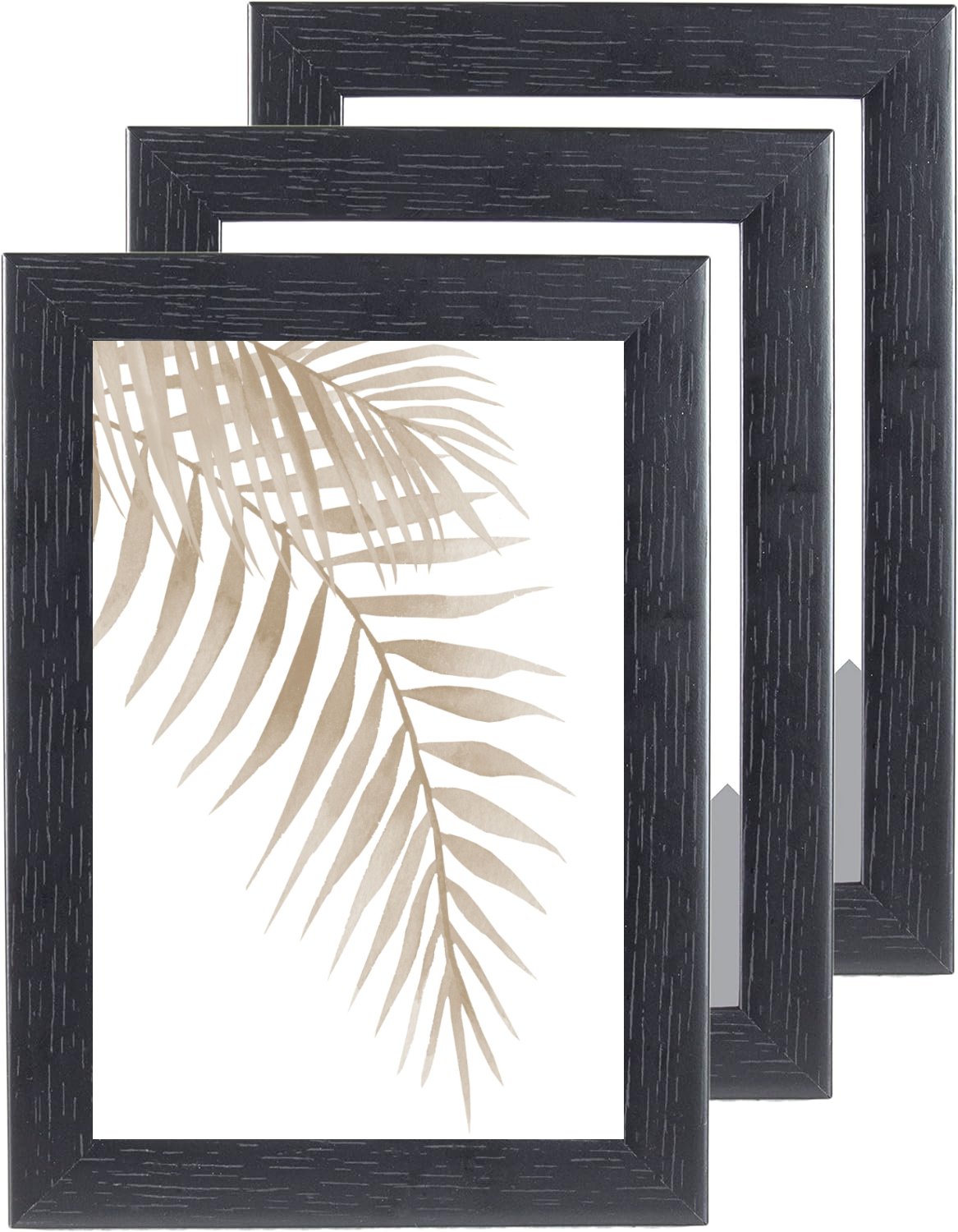 6 x 4 Picture Frame, Set of 3, Black Effect, Photo Frame, 6” x 4” (15cm x 10cm) - Daily Buy