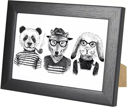 6 x 4 Picture Frame, Set of 3, Black Effect, Photo Frame, 6” x 4” (15cm x 10cm) - Daily Buy