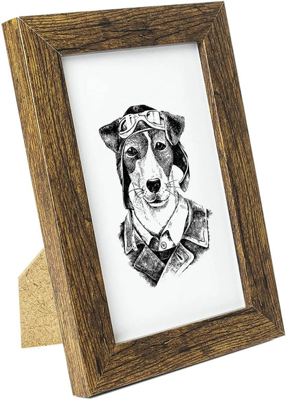 6 x 4 Picture Frame, Set of 3, Brown, Photo Frame, 6” x 4” (15cm x 10cm) - Daily Buy