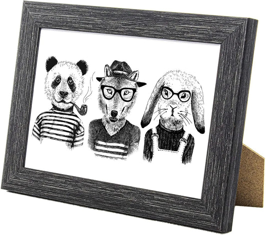 6 x 4 Picture Frame, Set of 3, Charcoal, Photo Frame, 6” x 4” (15cm x 10cm) - Daily Buy