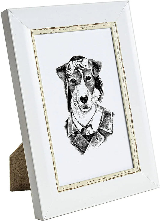6 x 4 Picture Frame, Set of 3, Vintage White, Photo Frame, 6” x 4” (15cm x 10cm) - Daily Buy