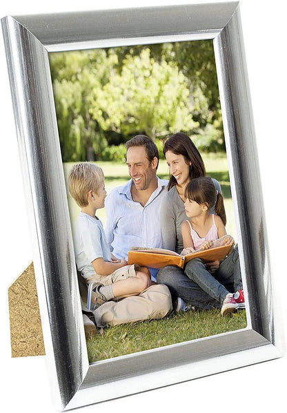 6 x 4 Picture Frame, Silver, Photo Frame, 6” x 4” (15cm x 10cm) - Daily Buy