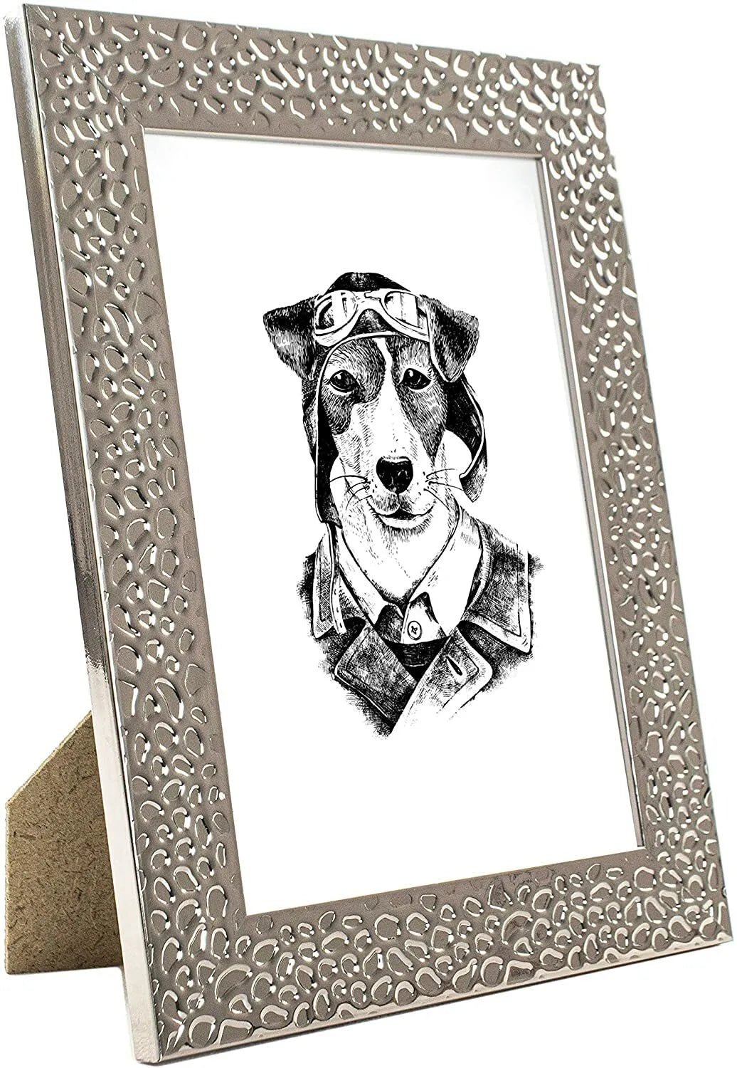 7 x 5 Picture Frame, Set of 3, Silver Raindrop Effect, Photo Frame, 7” x 5” (13cm x 18cm) - Daily Buy