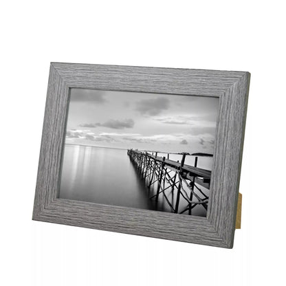 7 x 5 Picture Frame with Card Mount, Dark Grey, Photo Frame, 7” x 5” (13cm x 18cm) - Daily Buy