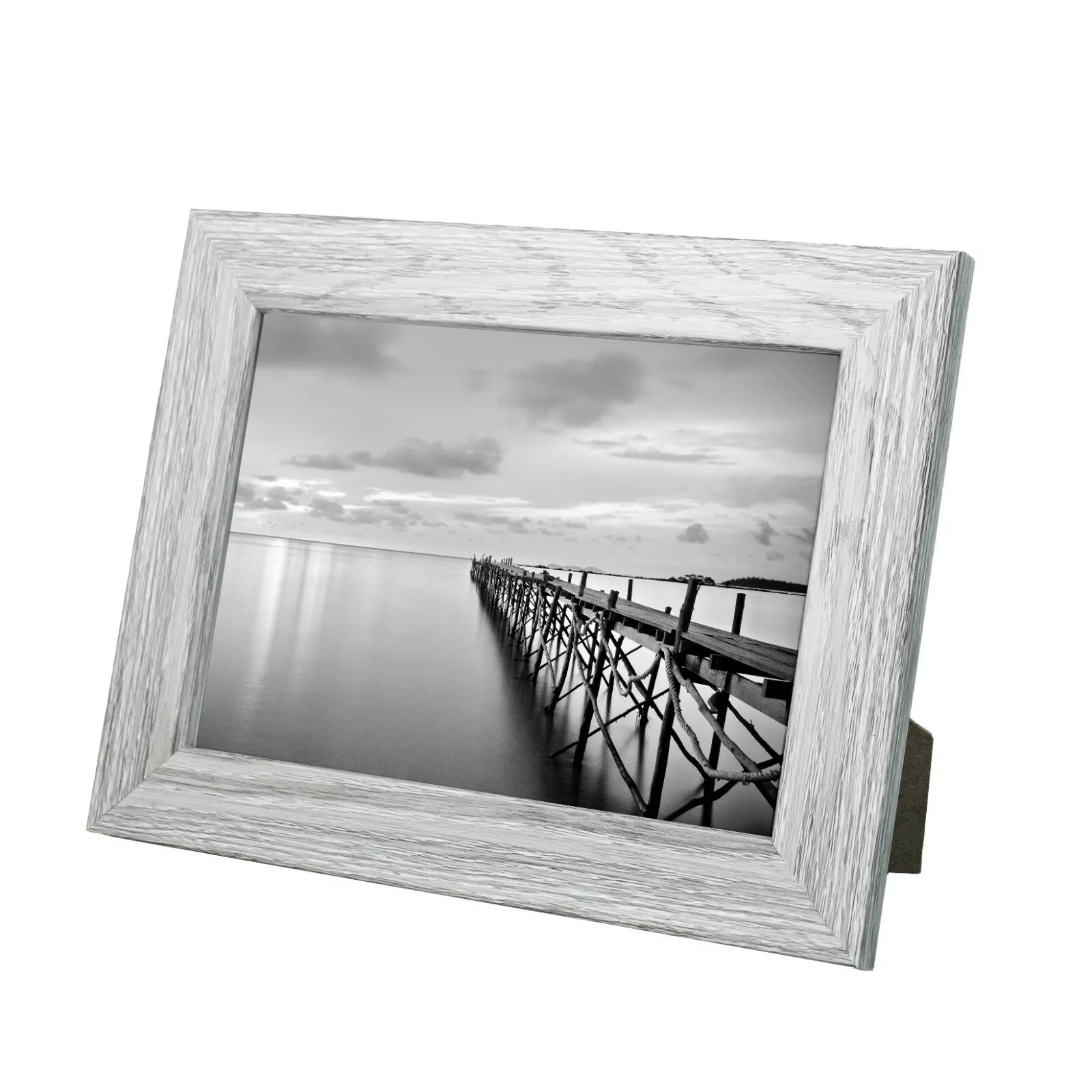 7 x 5 Picture Frame with Card Mount, Light Grey, Photo Frame, 7” x 5” (13cm x 18cm) - Daily Buy