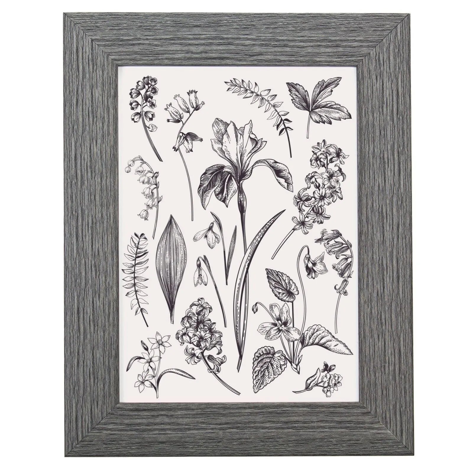 7 x 5 Picture Frame with Card Mount, Set of 3, Dark Grey, Photo Frame, 7” x 5” (13cm x 18cm) - Daily Buy