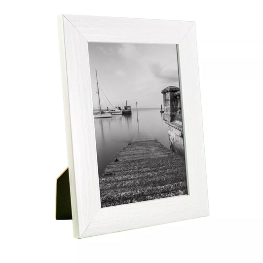 7 x 5 Picture Frame with Card Mount, White, Photo Frame, 7” x 5” (13cm x 18cm) - Daily Buy