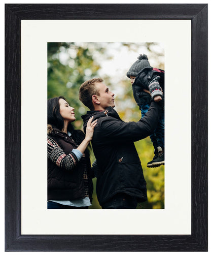 8 x 10 Picture Frame with Card Mount, Black, Photo Frame, 8” x 10” (20cm x 25cm) - Daily Buy