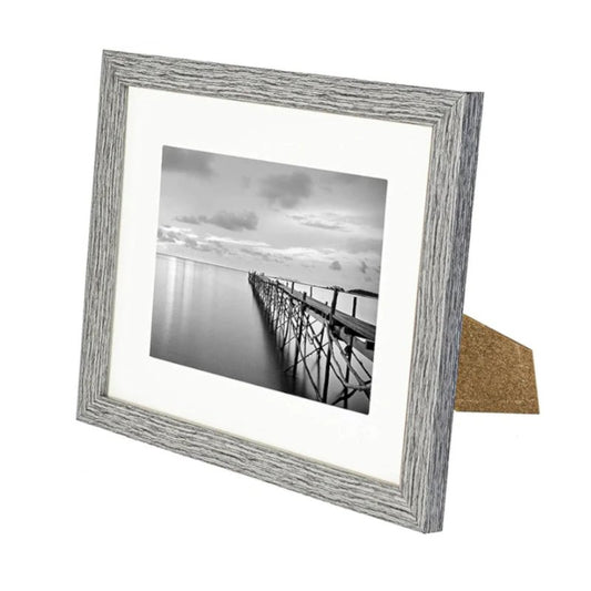 8 x 10 Picture Frame with Card Mount, Dark Grey, Photo Frame, 8” x 10” (20cm x 25cm) - Daily Buy