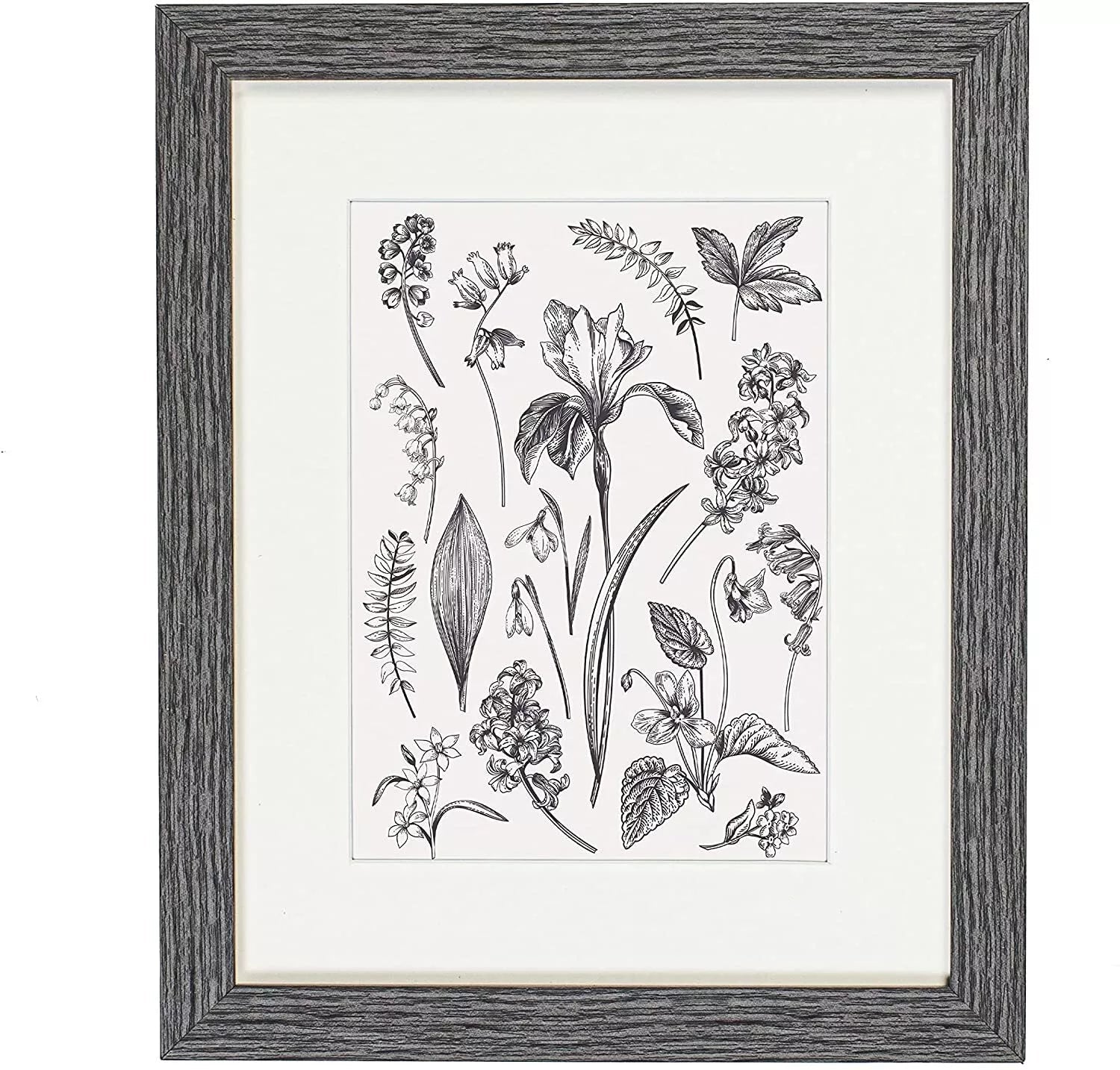 8 x 10 Picture Frame with Card Mount, Set of 3, Dark Grey, Photo Frame, 8” x 10” (20cm x 25cm) - Daily Buy