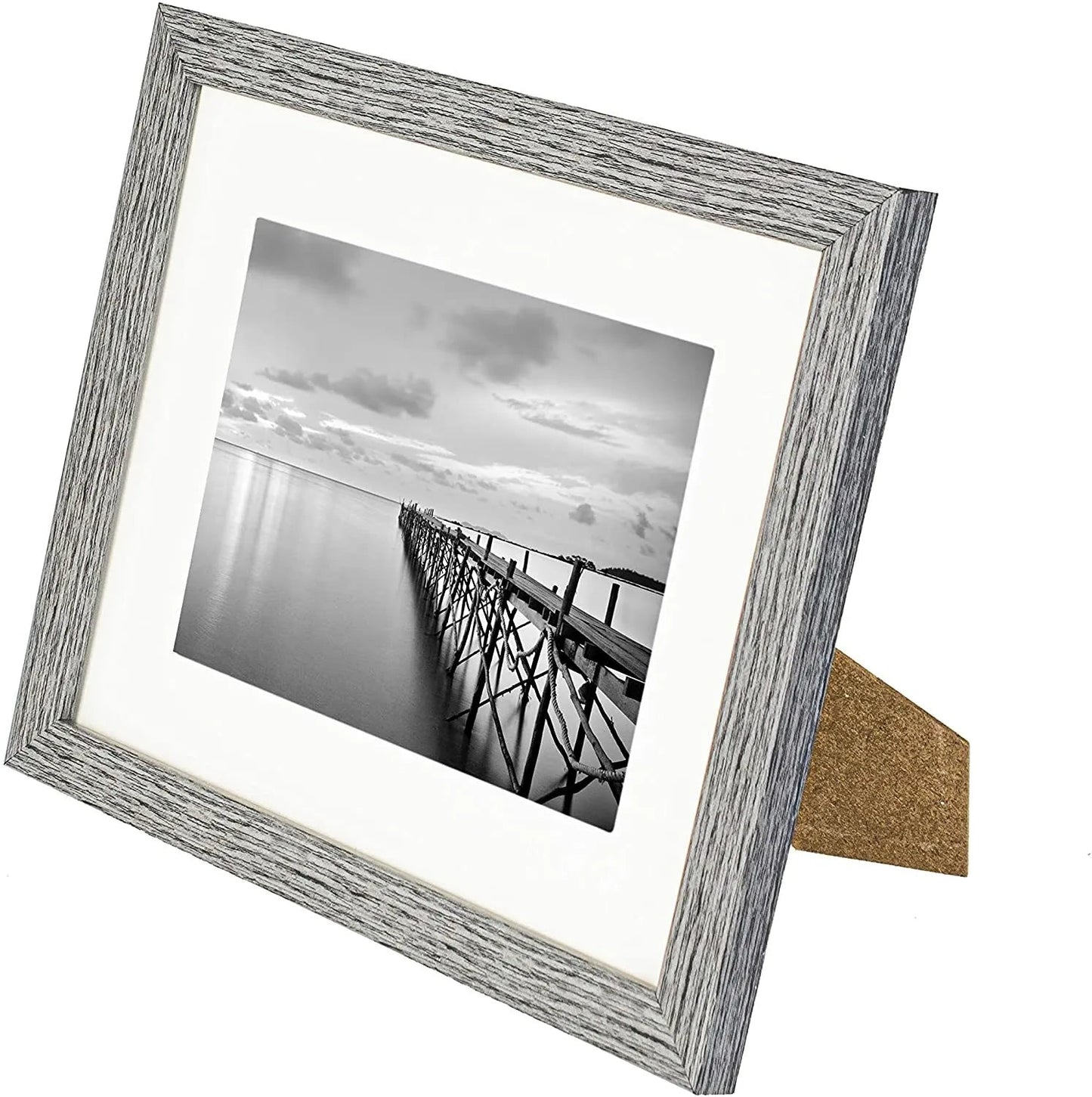 8 x 10 Picture Frame with Card Mount, Set of 3, Dark Grey, Photo Frame, 8” x 10” (20cm x 25cm) - Daily Buy