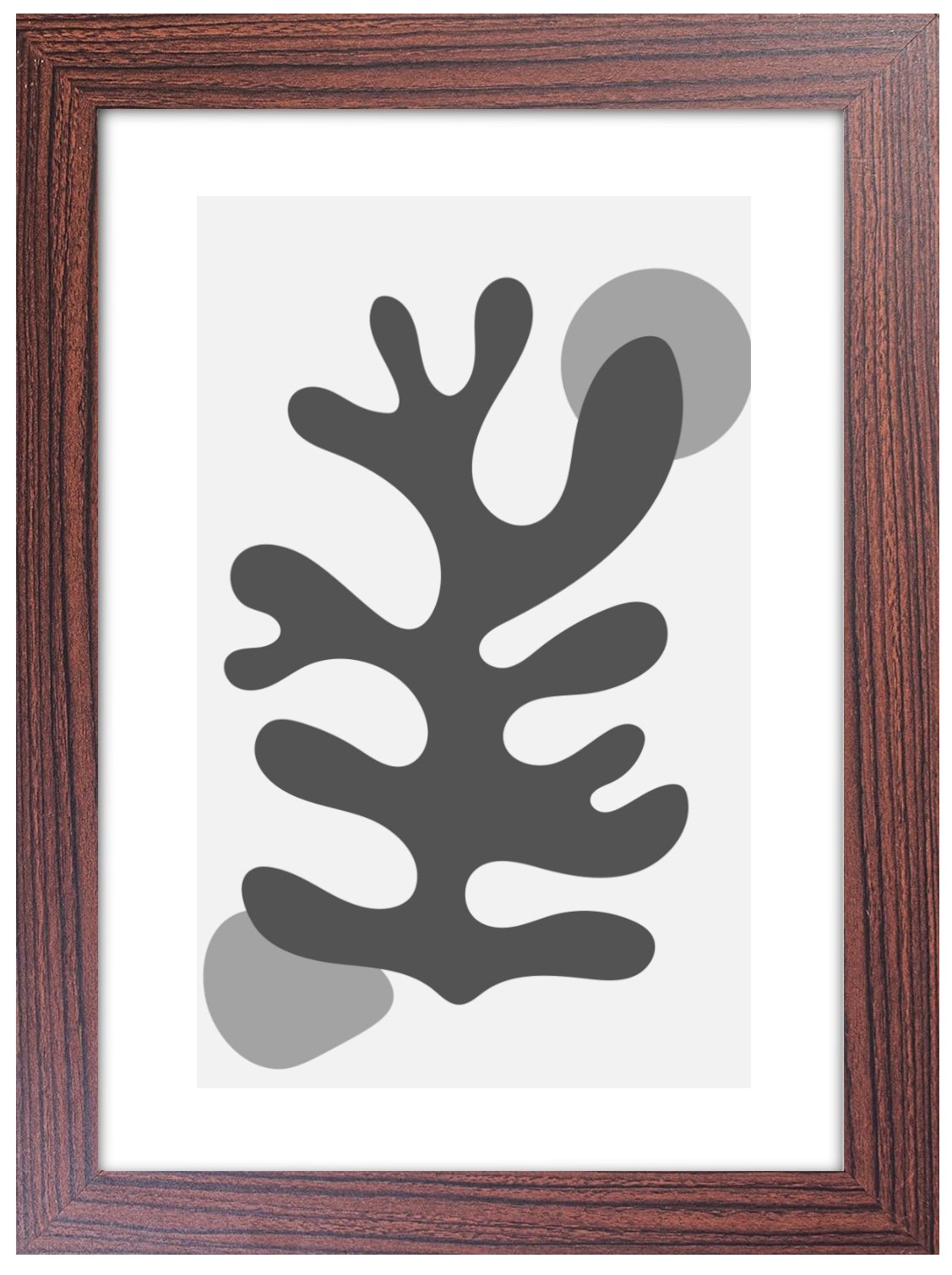 A3 Picture Frame with Card Mount, Brown, A3 Art Print & Poster Photo Frame - Daily Buy