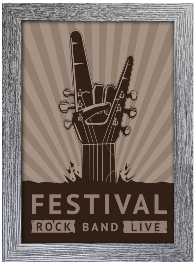 A3 Picture Frame with Card Mount, Dark Grey, A3 Art Print & Poster Photo Frame - Daily Buy