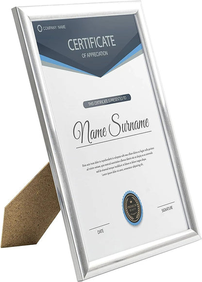 A4 Silver Certificate Frame