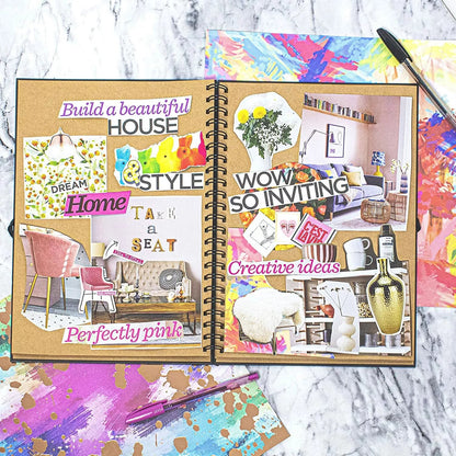 A4 Scrapbook, Black, 80 Pages, Scrapbook Photo Album & Sketchbook - Daily Buy