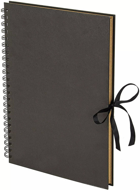 A4 Scrapbook, Black, 80 Pages, Scrapbook Photo Album & Sketchbook - Daily Buy