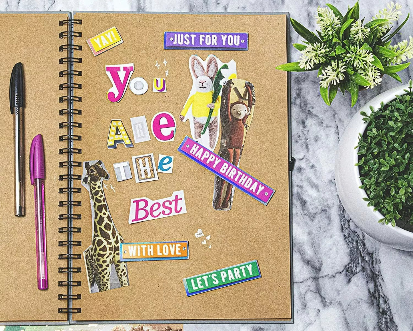 A4 Scrapbook, Grey, 80 Pages, Scrapbook Photo Album & Sketchbook - Daily Buy