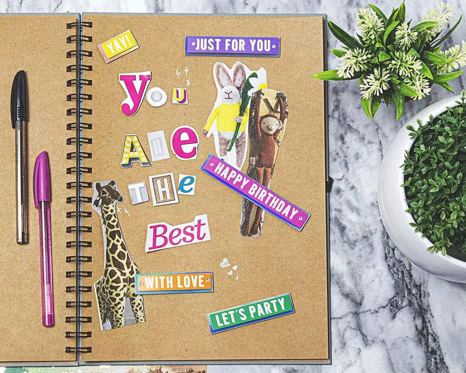 A4 Scrapbook, Grey, 80 Pages, Scrapbook Photo Album & Sketchbook - Daily Buy