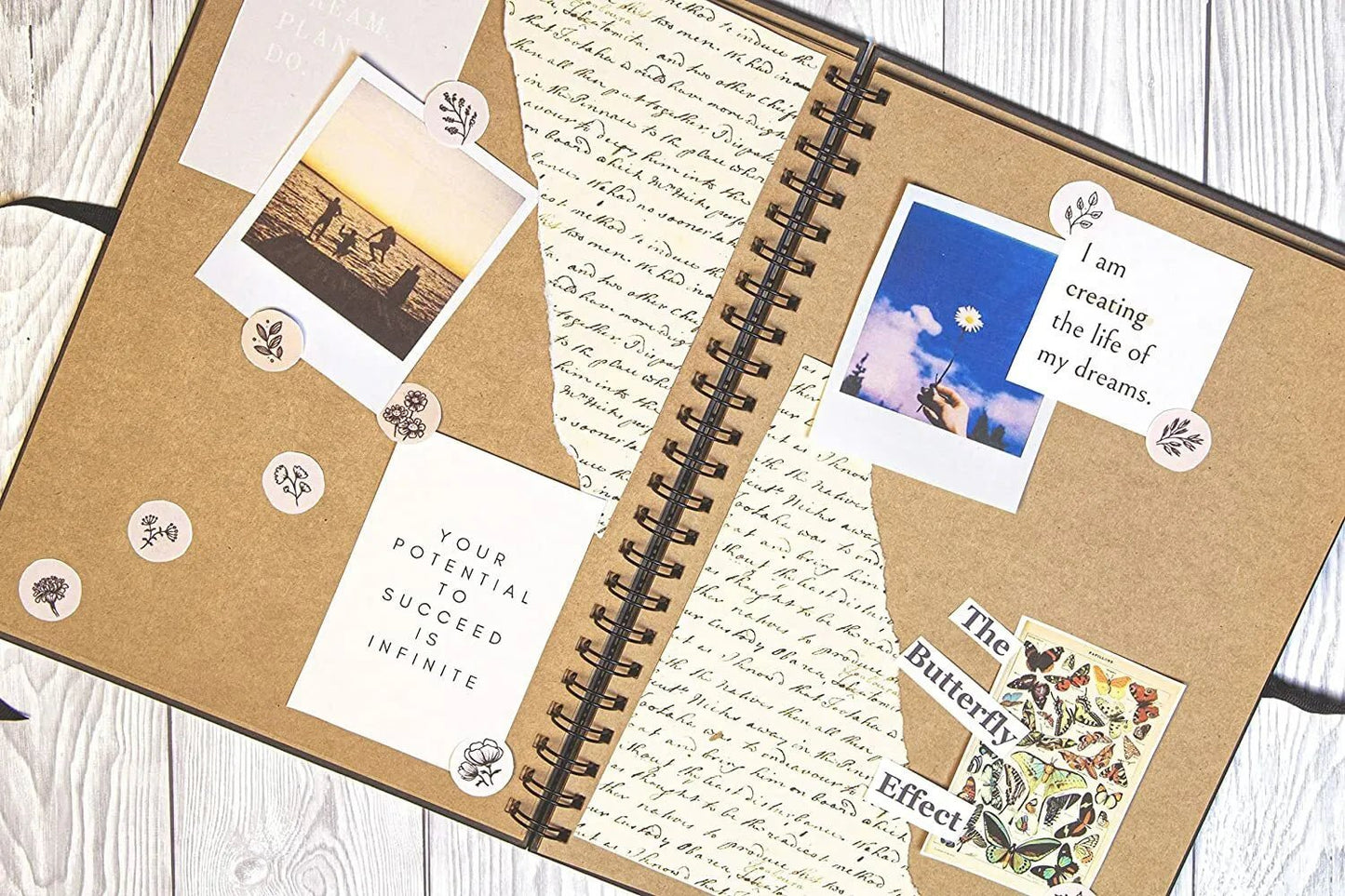A4 Scrapbook, Grey, 80 Pages, Scrapbook Photo Album & Sketchbook - Daily Buy