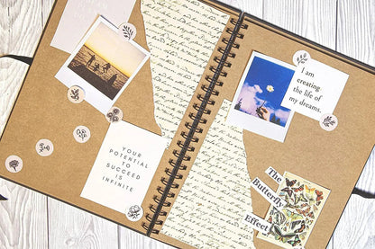 A4 Scrapbook, Grey, 80 Pages, Scrapbook Photo Album & Sketchbook - Daily Buy