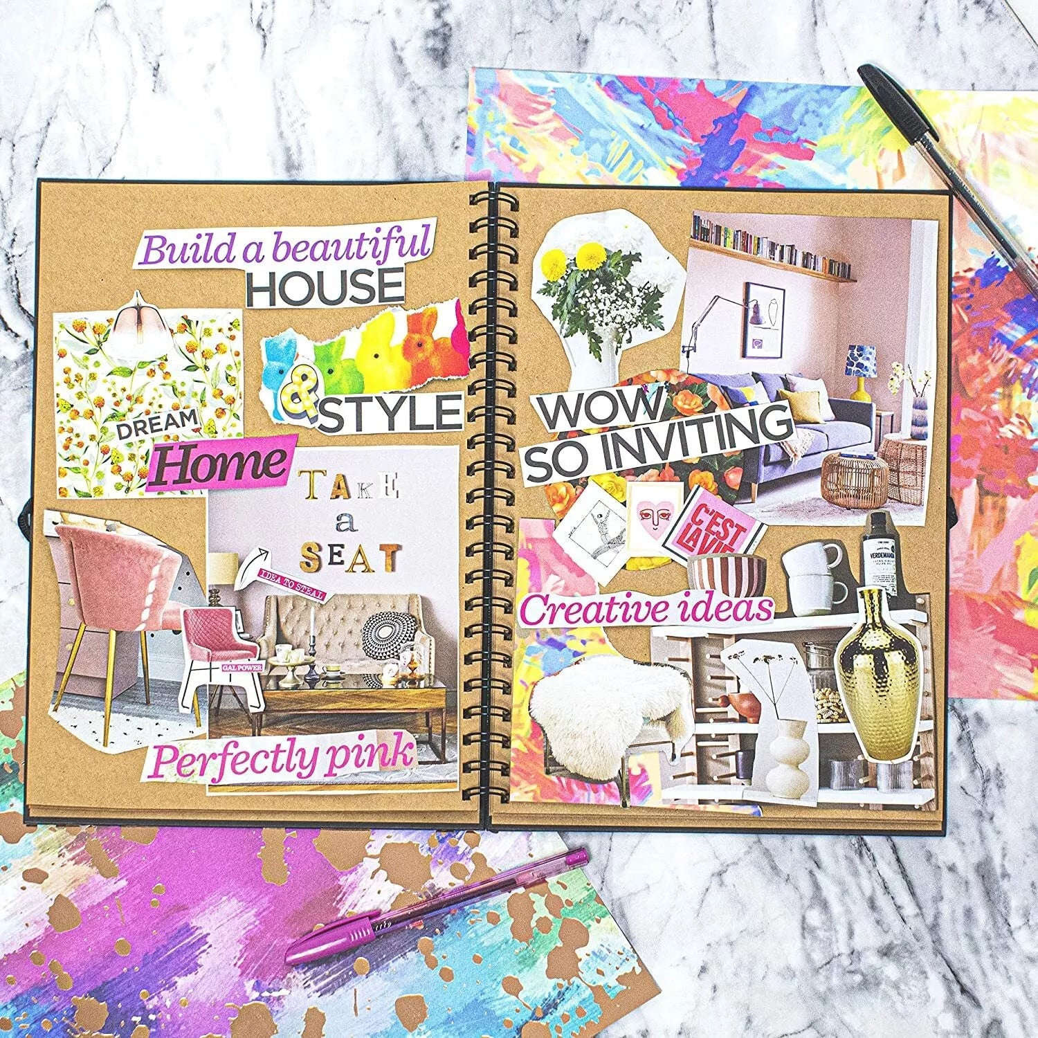 A4 Scrapbook, Grey, 80 Pages, Scrapbook Photo Album & Sketchbook - Daily Buy