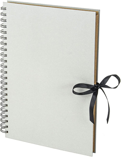 A4 Scrapbook, Grey, 80 Pages, Scrapbook Photo Album & Sketchbook - Daily Buy