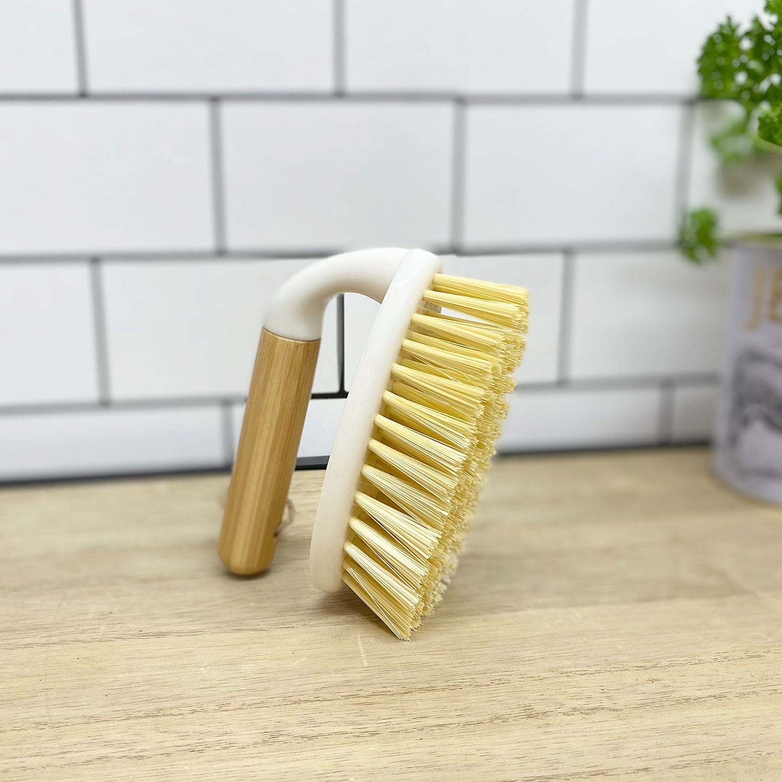 Cream Scrubbing Brush with Bamboo Wooden Handle - Daily Buy