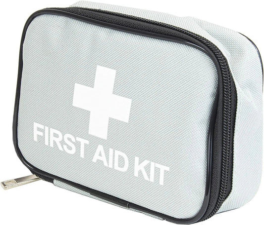 First Aid Kit, 45 Pieces, Emergency Medical Bag, Grey, Medical Pouch - Daily Buy