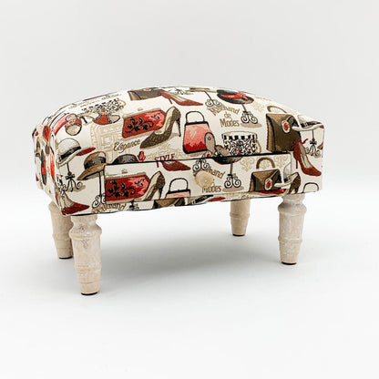 Ladies Fabric Footstool with Drawer - Daily Buy