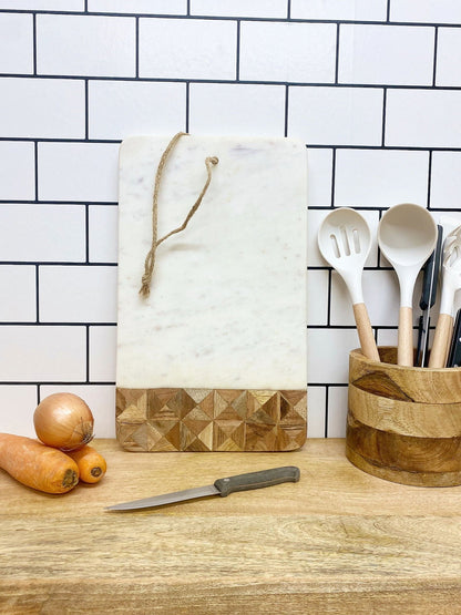 Marble and Wood Patterned Chopping Board - Daily Buy