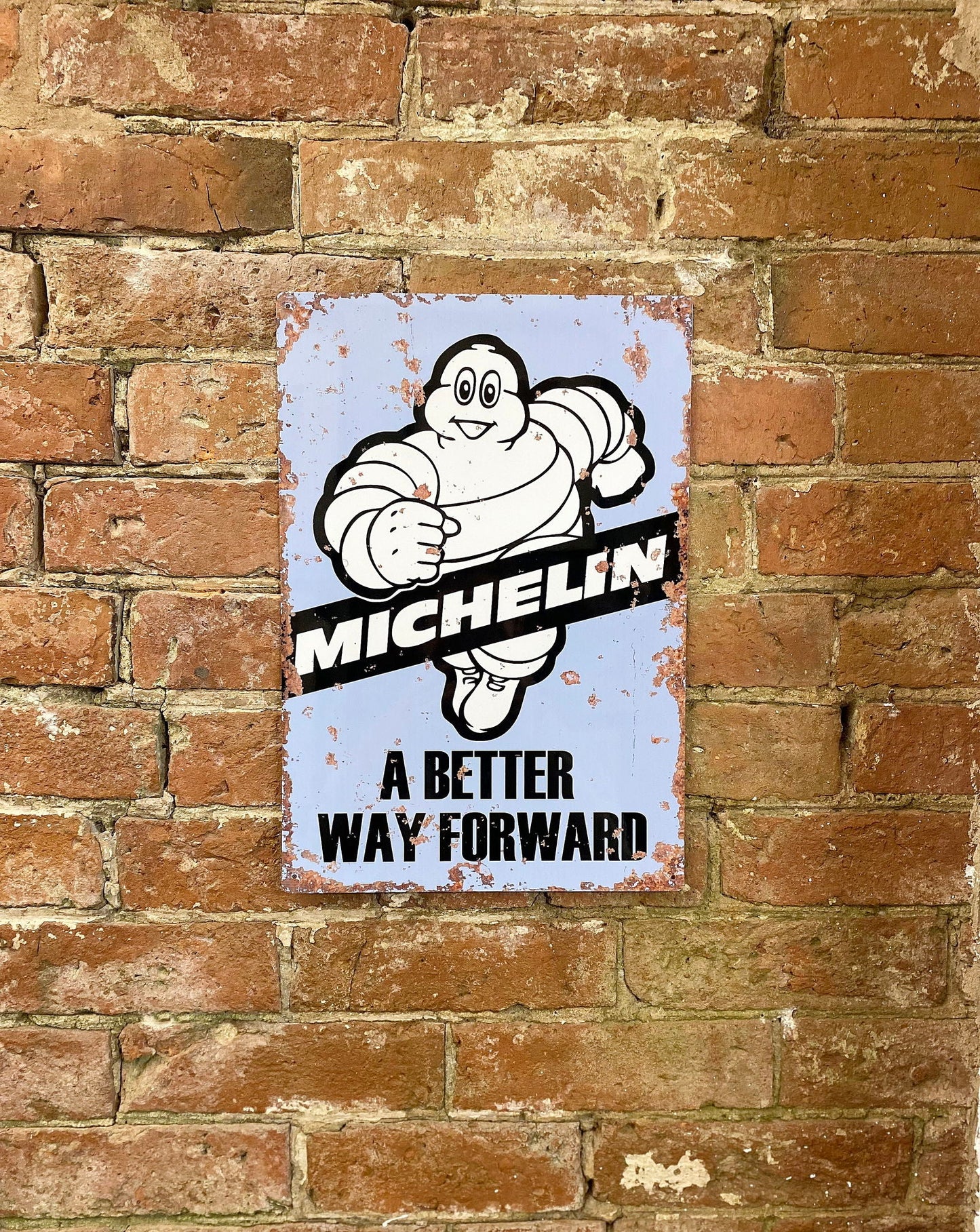Metal Vintage Wall Sign - Michelin A Better Way Forward Tyres - Daily Buy