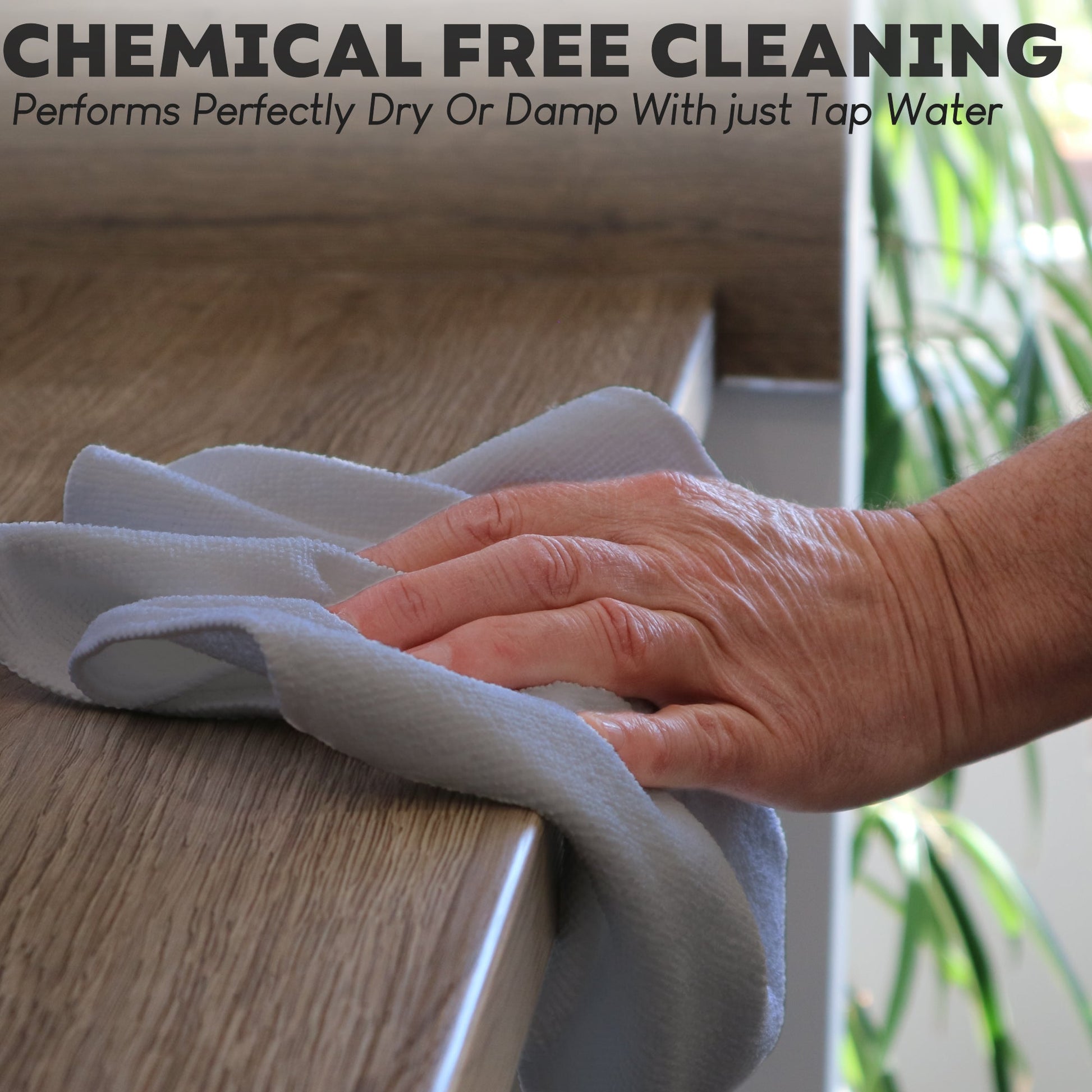 Microfibre Cloths, 5 Pack, 40cm x 30cm, Grey, Lint - free Microfibre Cleaning Cloths - Daily Buy