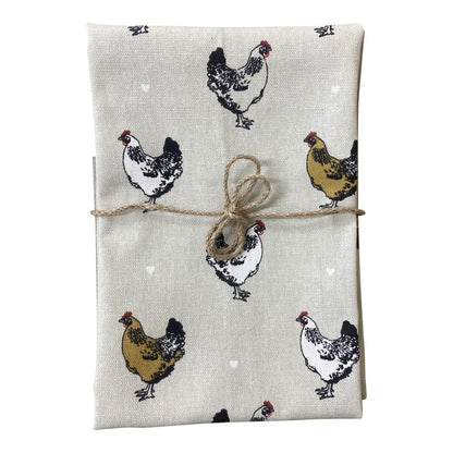 Pack of Three Tea Towels With A Chicken Print Design - Daily Buy