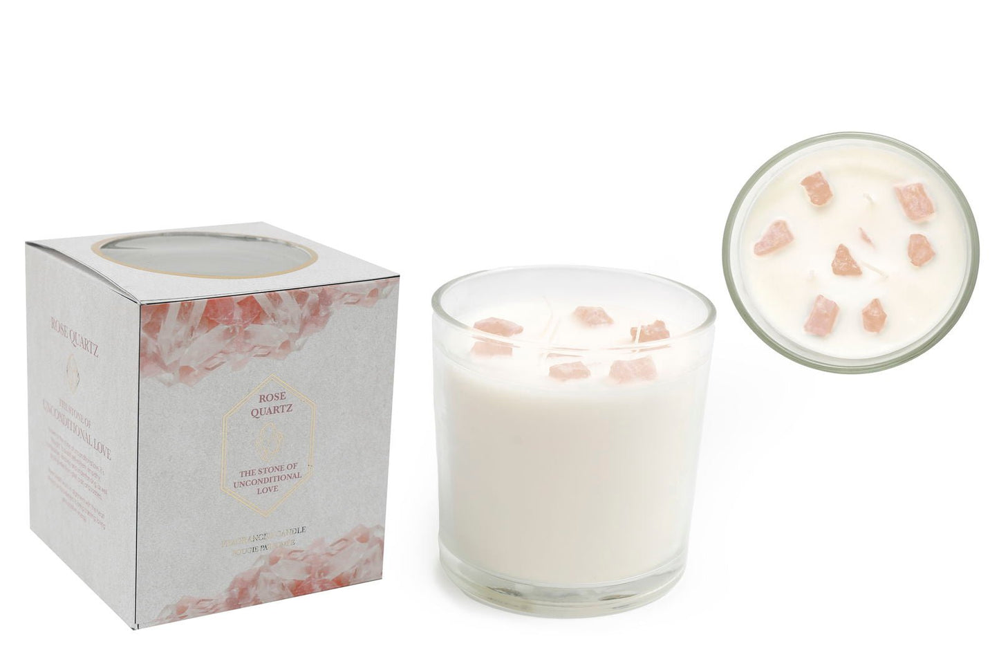 Rose Quartz Candle 12x12cm - Daily Buy