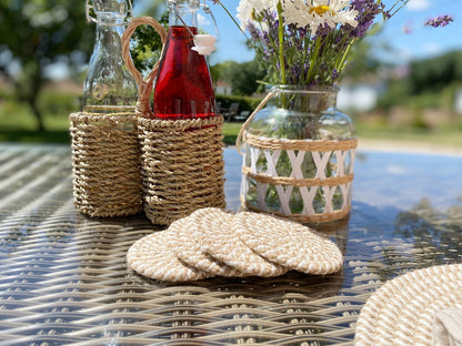 Set of Four Stripey Woven Coasters - Daily Buy