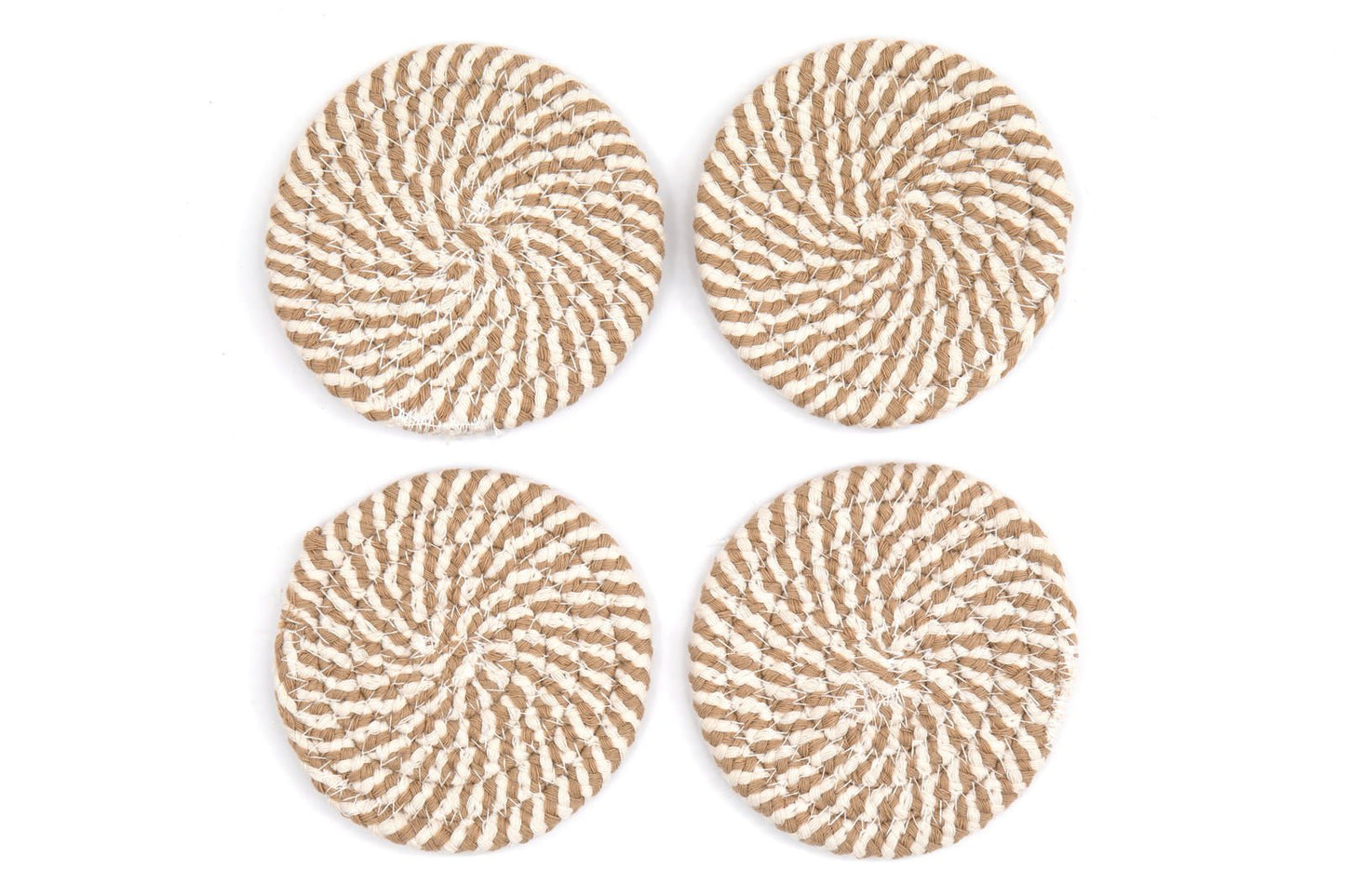 Set of Four Stripey Woven Coasters - Daily Buy