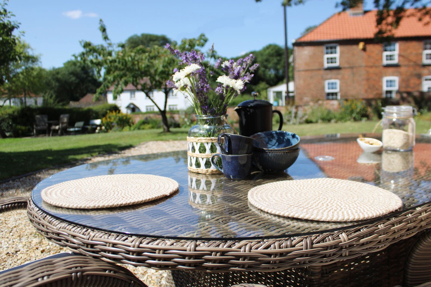 Set of Four Stripey Woven Place Mats - Daily Buy