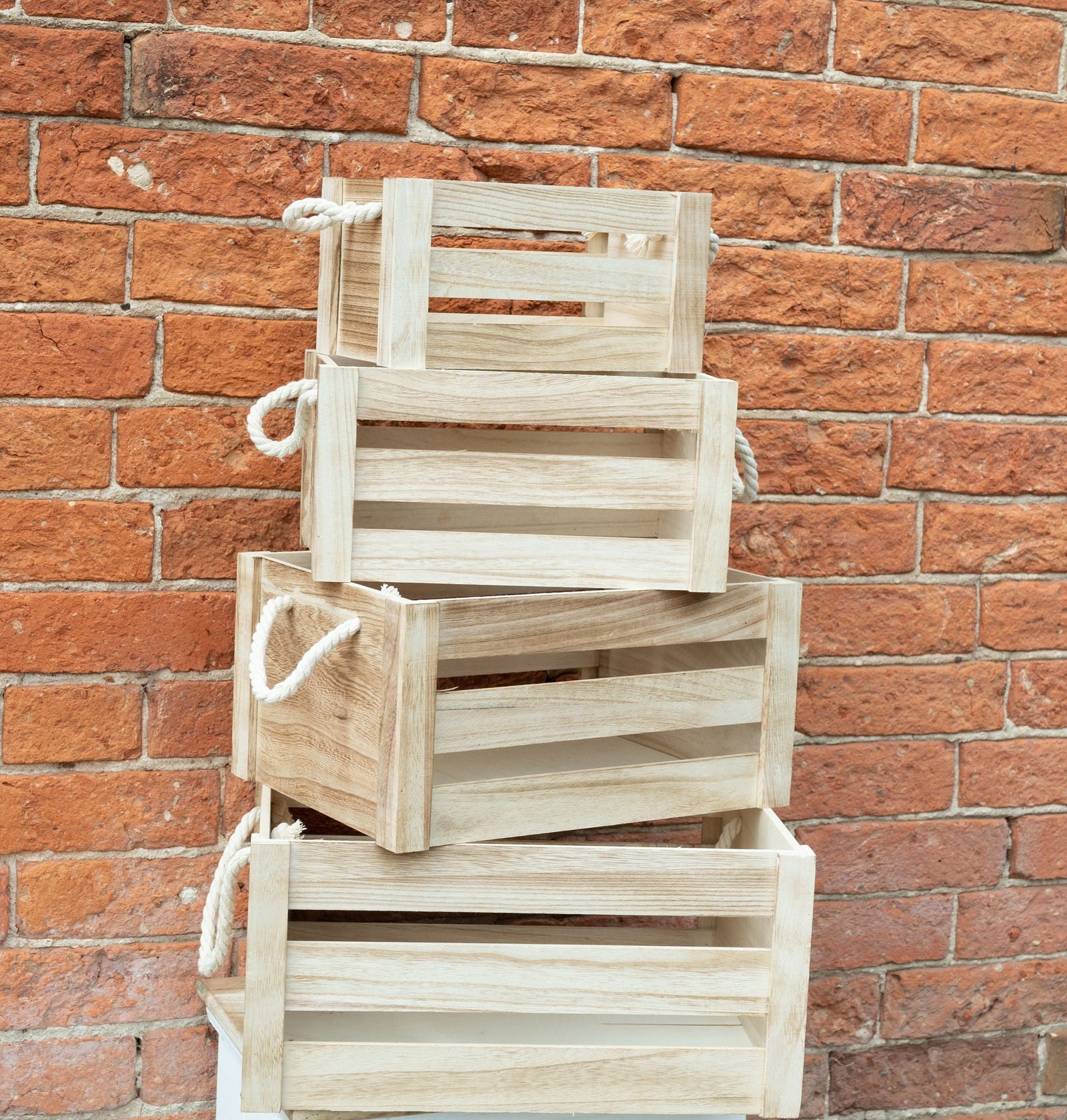 Set of Four Wooden Crates - Daily Buy