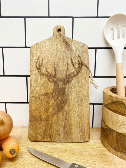 Stag Engraved Wooden Cheese Board - Daily Buy