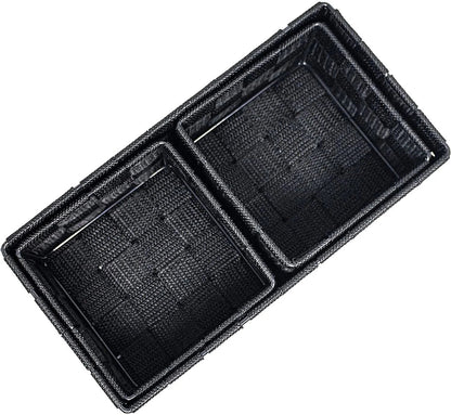 Storage Baskets, 3 Set, Woven, Black, Woven Storage Baskets, Assorted Sizes - Daily Buy