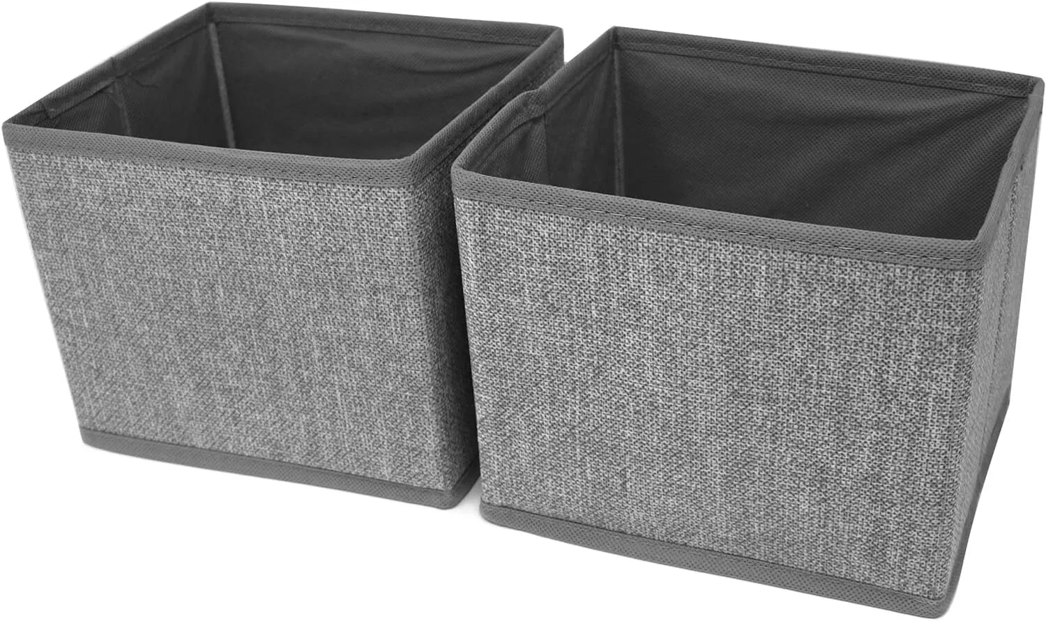 Storage Baskets, Set of 4, Foldable, Grey, Large Foldable Storage Baskets, Assorted Sizes - Daily Buy
